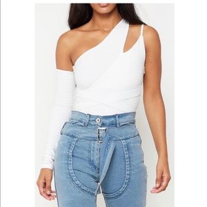 Maniere de voir white bondage bodysuit 🤍